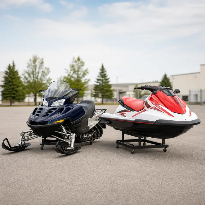 Used snowmobile and personal watercraft