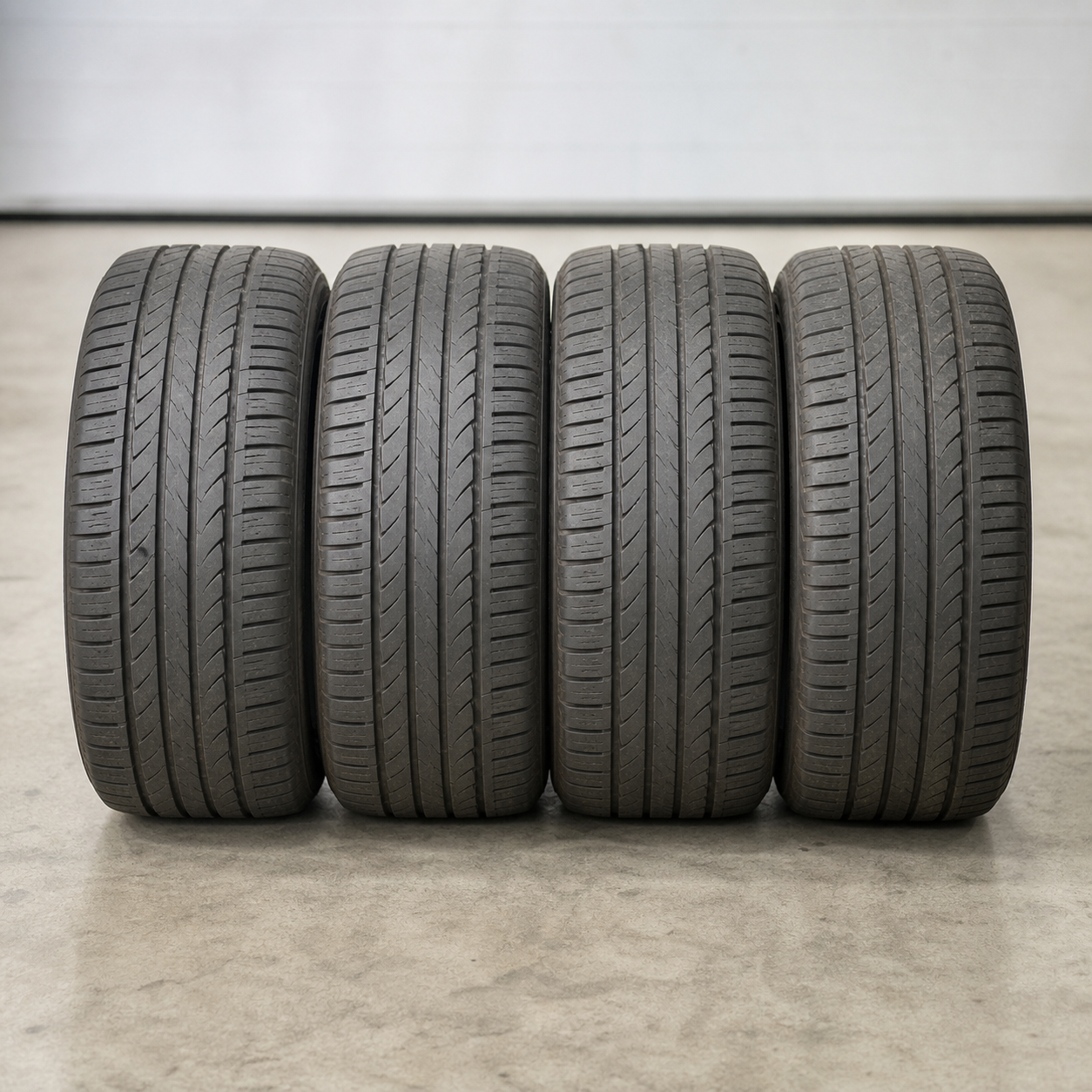 Set of four used automotive tires